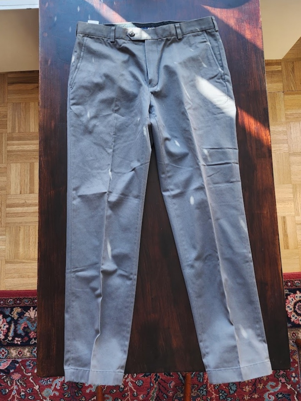Brooks Brothers Advantage Chino Milano Fit Pants Men's 34x32 Beige/Tan Cotton